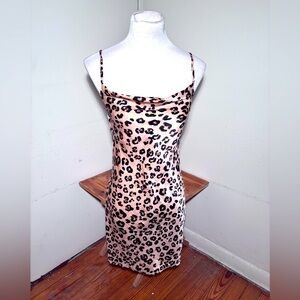 Olivaceous Leopard Slip Dress